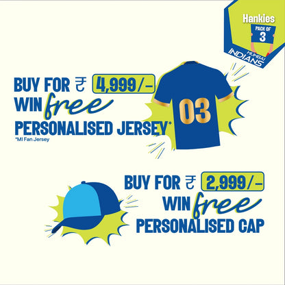 MI Paglu! 100% Organic Cotton, Unisex Hankies, Pack of 3