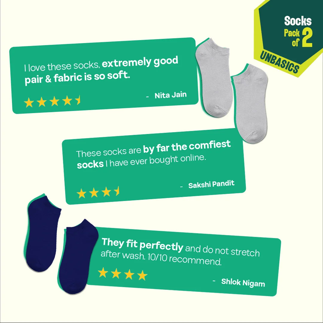 Nightfall! Unisex Socks, 100% Organic Cotton, Ankle Length, Pack of 2