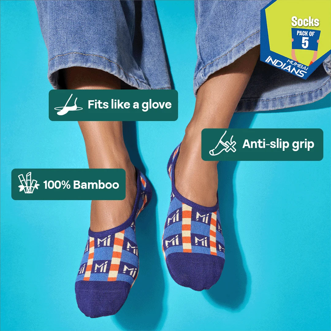 Paltan Pixels! Unisex Socks, 100% Bamboo, No Show, Pack of 5