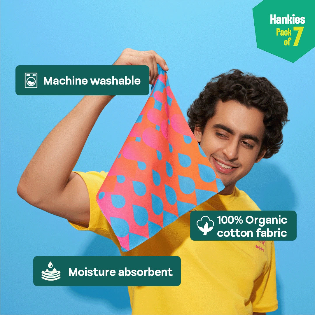 ASAP! As Abstract As Possible! Unisex Hankies, 100% Organic Cotton, Pack of 7