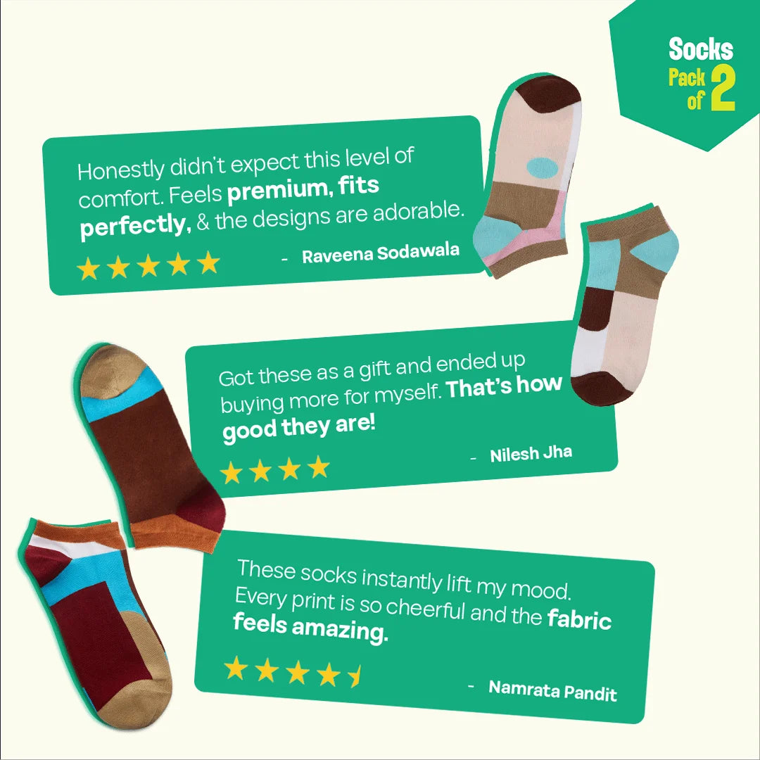 Hash Brownie! Unisex Socks, 100% Organic Cotton, Ankle Length, Pack of 2