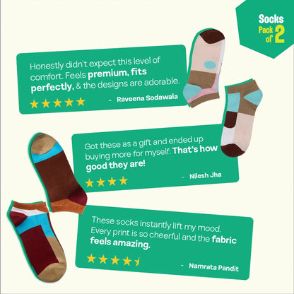 Hash Brownie! Unisex Socks, 100% Organic Cotton, Ankle Length, Pack of 2