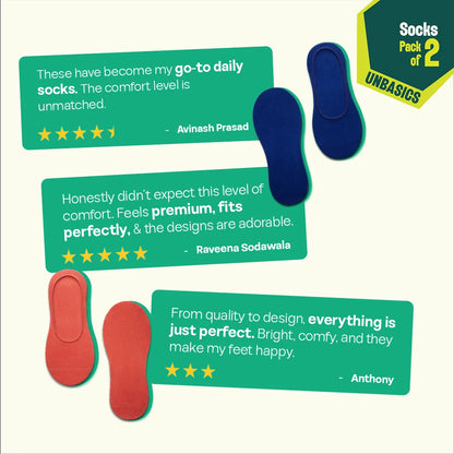 Electrified! Unisex Socks, 100% Organic Cotton, No Show, Pack of 2