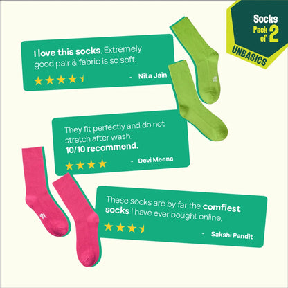 Macaroons! Unisex Socks, 100% Organic Cotton, Crew Length, Pack of 2