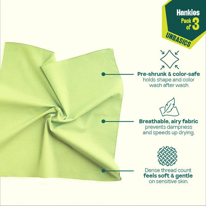 Sundowner! Unisex Hankies, 100% Organic Cotton, Pack of 3