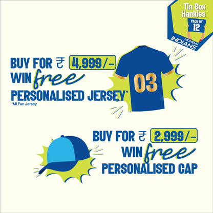 City Of Champions! Tin Gift Box, 12 Unisex Hankies, 100% Organic Cotton, Box of 12