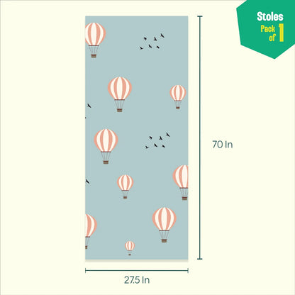 BTW! Balloon The Way! Women's Stole, 100% Organic Cotton, Pack of 1