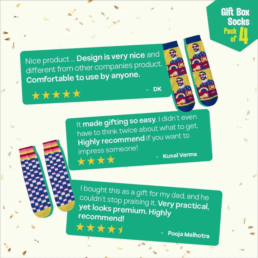 Love Is Love! Unisex Crew Length Socks, 100% Organic Cotton, Gift Box of 4
