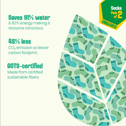 Samba Spirit! Unisex Socks, 100% Organic Cotton, Crew Length, Pack of 2