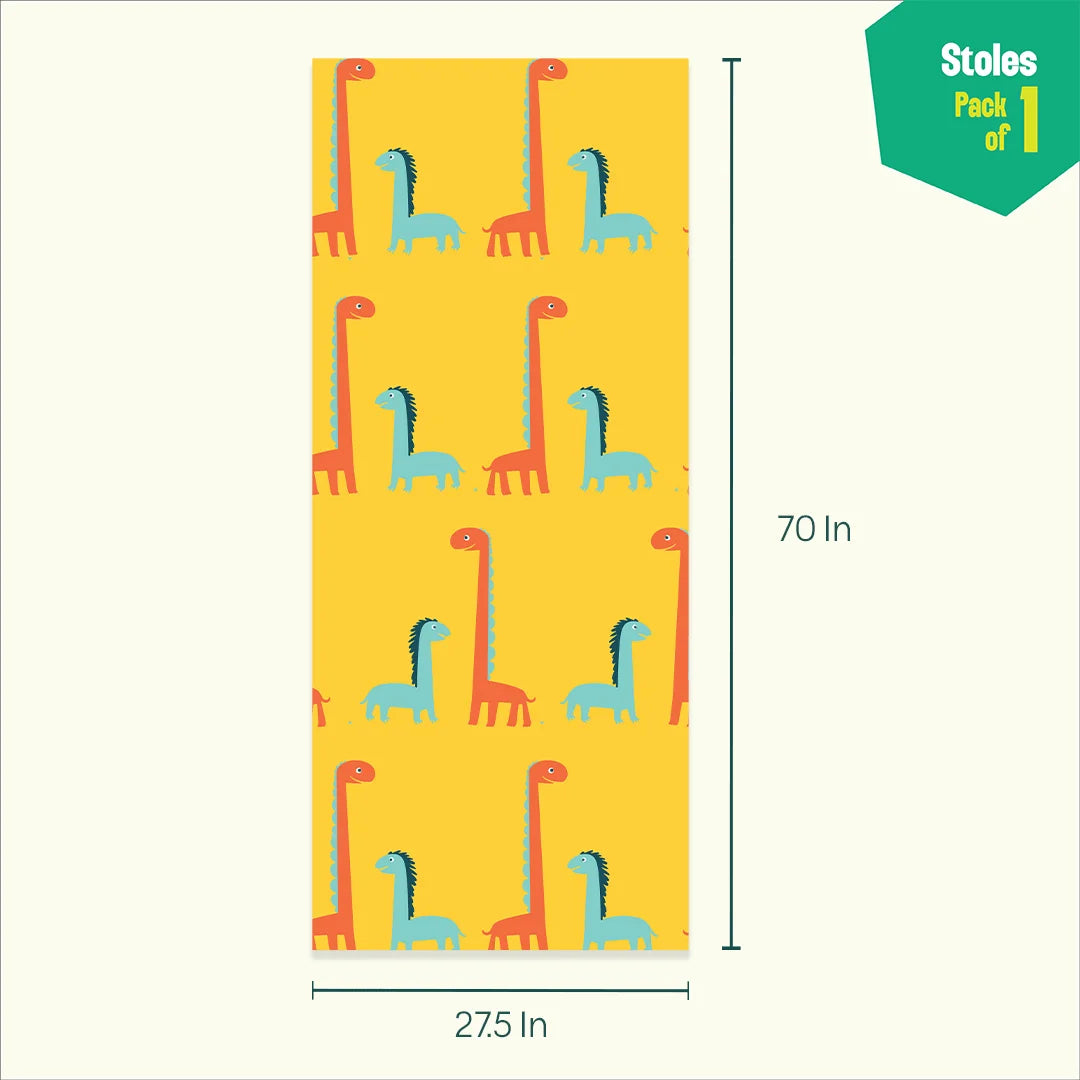 DND! Do Not Dino Me! Women's Stole, 100% Organic Cotton, Pack of 1