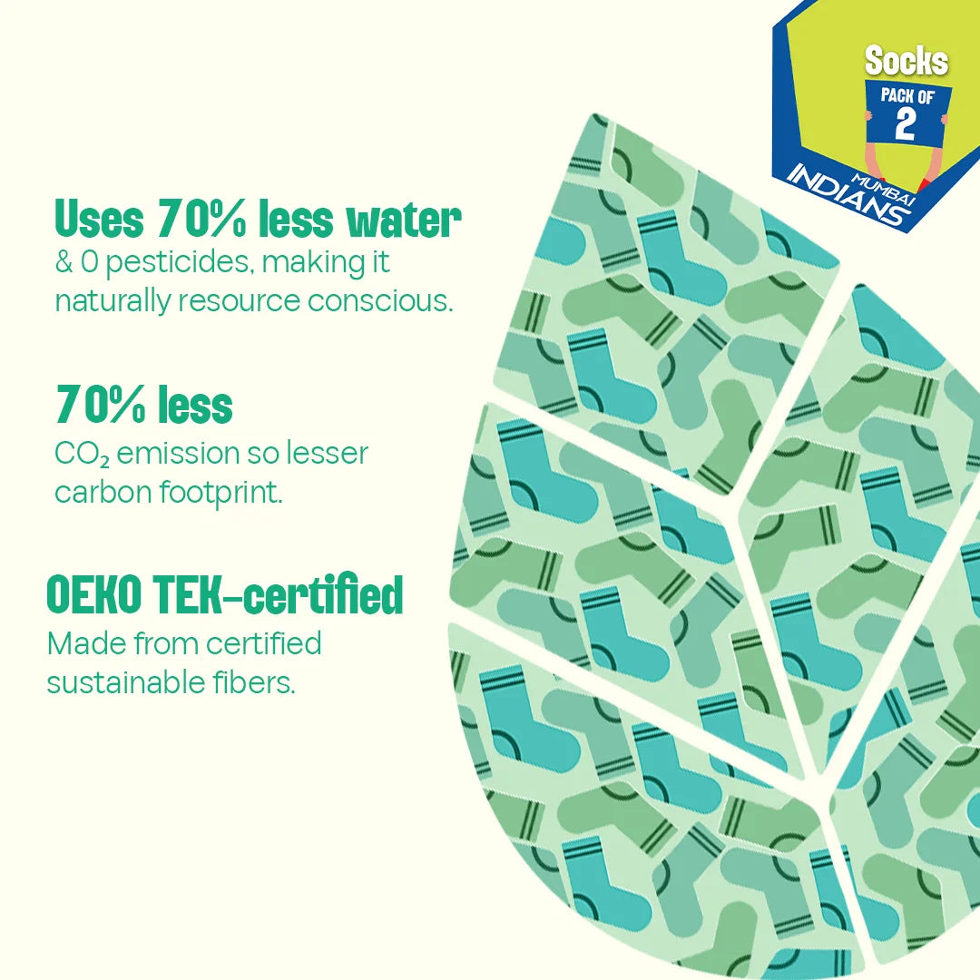 MI Maniac! Unisex Socks, 100% Bamboo, No Show, Pack of 2