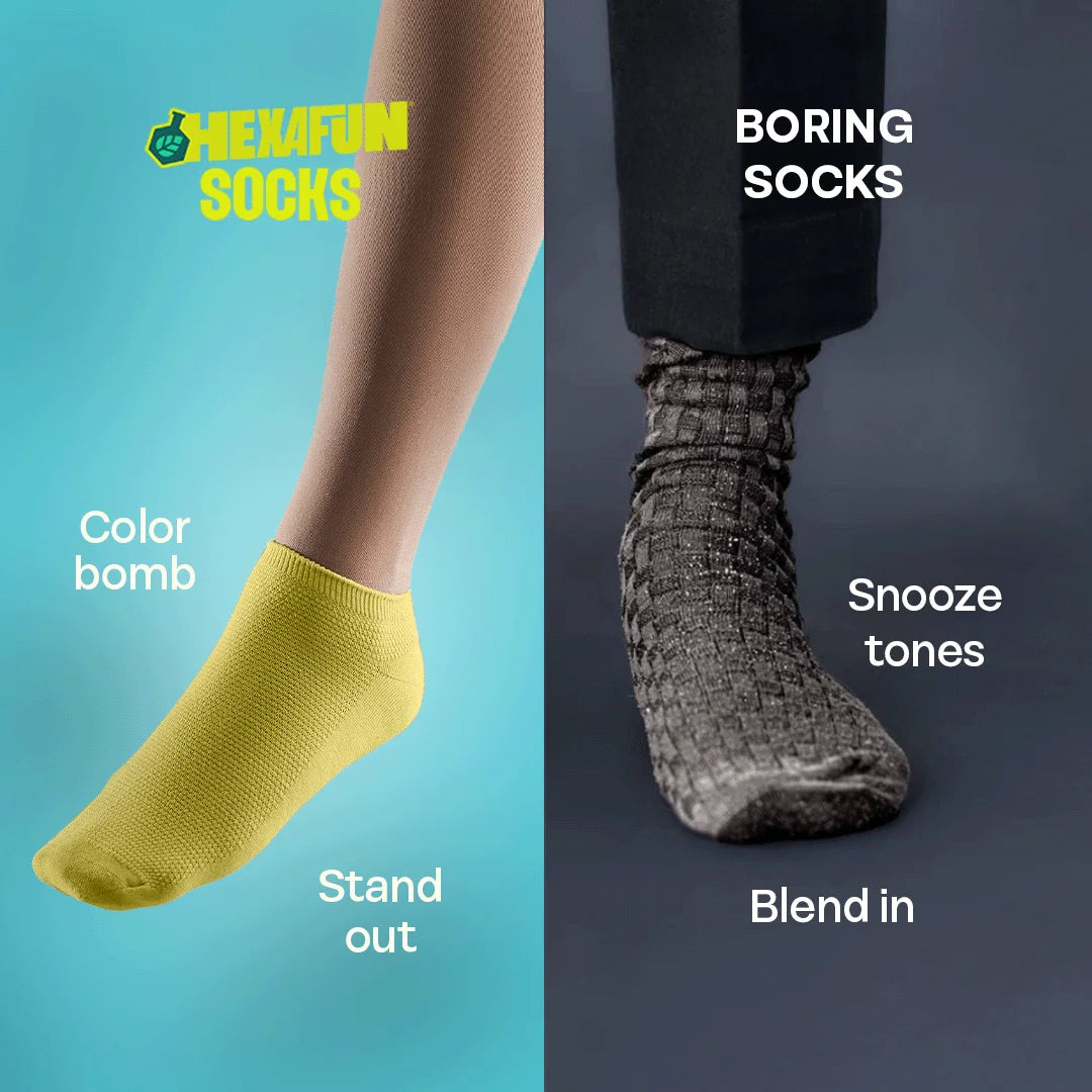 Badass Bold! Unisex Socks, 100% Organic Cotton, Ankle Length, Pack of 12