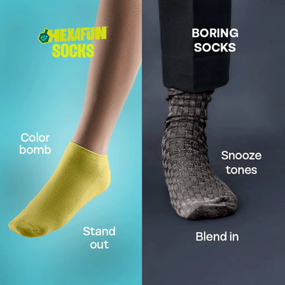 Badass Bold! Unisex Socks, 100% Organic Cotton, Ankle Length, Pack of 12