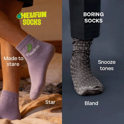 Drama Series! Unisex Socks, 100% Organic Cotton, High Ankle Length, Pack of 12