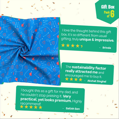 LOML! Love Of My Life! 3 Unisex Ankle Length Socks + 3 Unisex Hankies, 100% Organic Cotton, Gift Box of 6