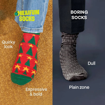 Christmas Music! Unisex Socks, 100% Organic Cotton, Ankle Length, Pack of 9