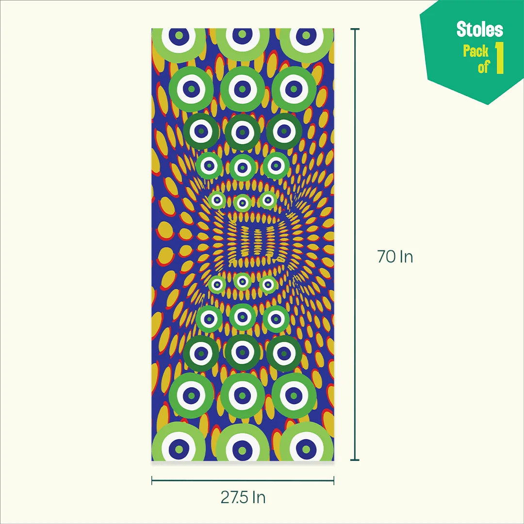 Driving Me Circles! Women's Stole, 100% Organic Cotton, Pack of 1
