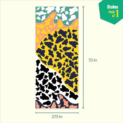 Abstract Got Talent! Women's Stole, 100% Organic Cotton, Pack of 1