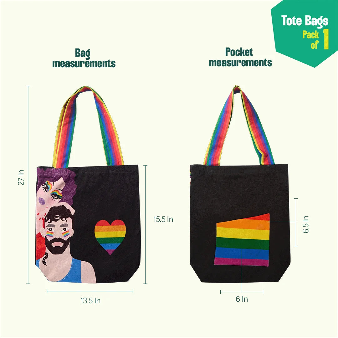 Free Love! Canvas Tote Bags, 100% Organic Cotton, Pack of 1