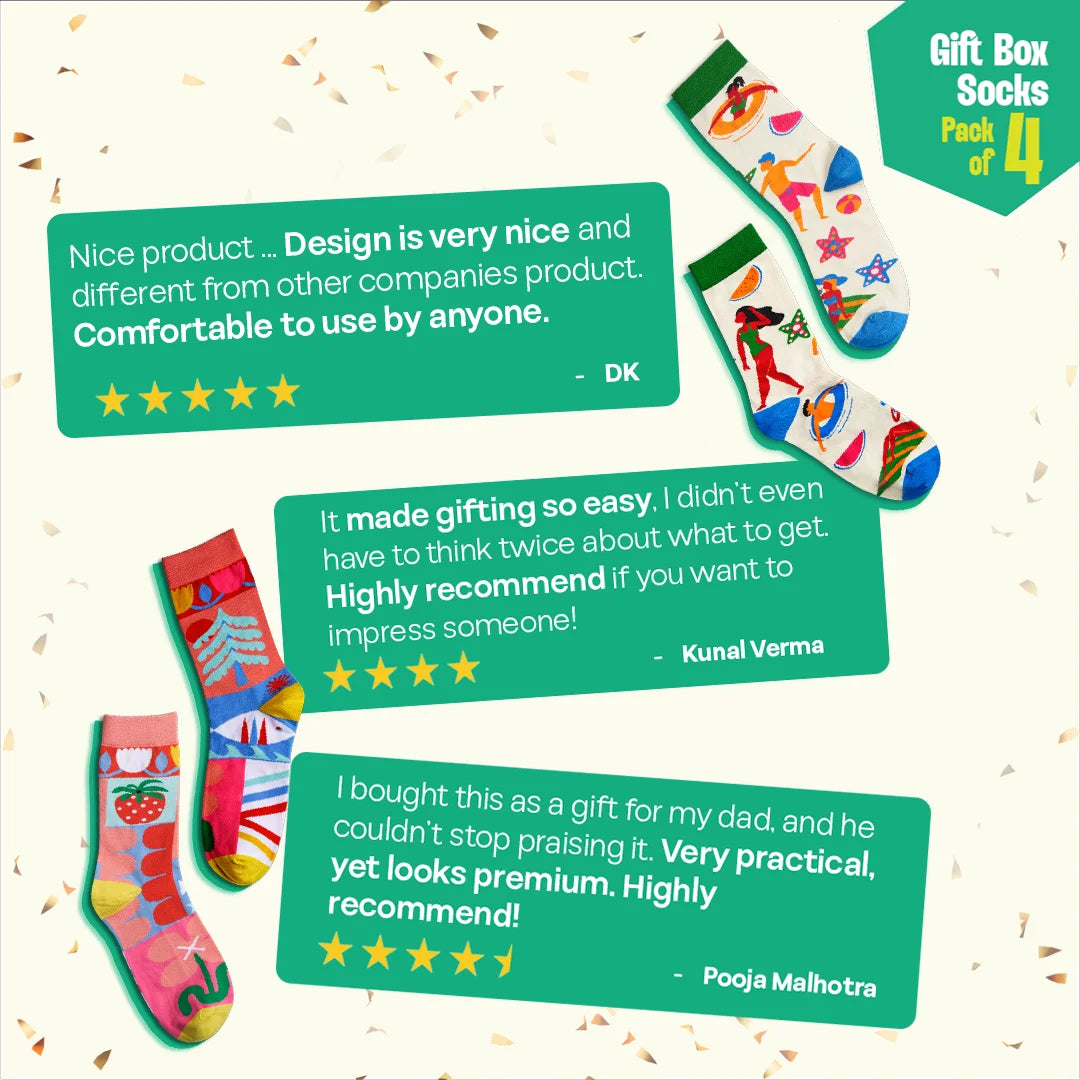 Bloomin��� Wild! Unisex Crew Length Socks, 100% Bamboo, Gift Bo