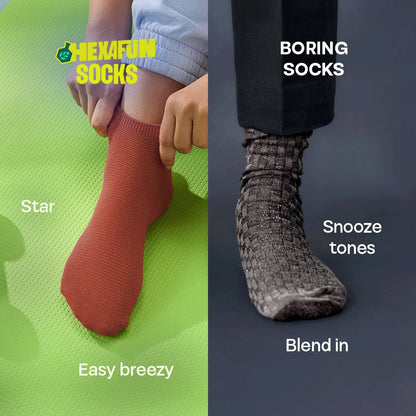 Mood Board! Unisex Socks, 100% Organic Cotton, Ankle Length, Pack of 12