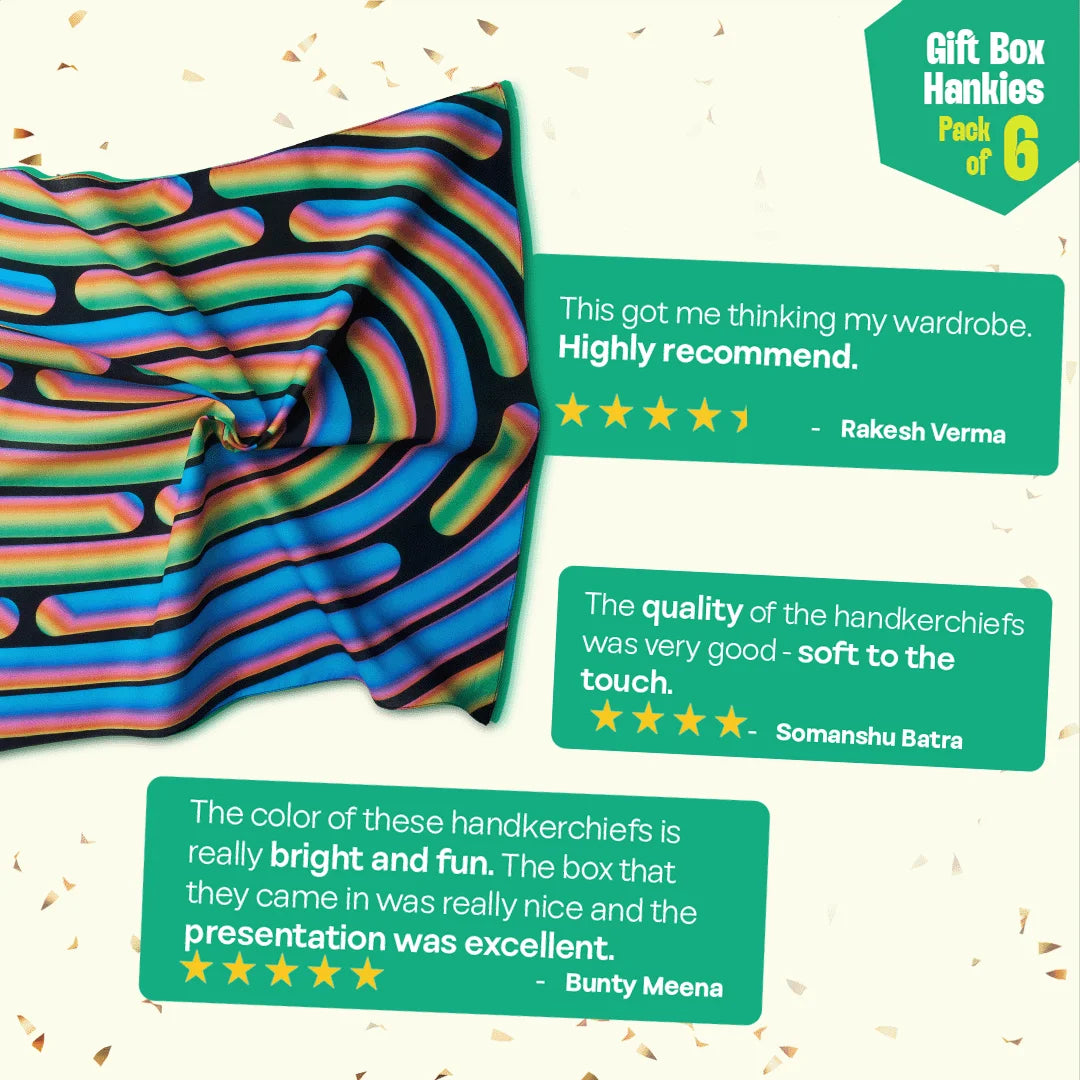 Say Cheese! Unisex Hankies, 100% Organic Cotton, Gift Box of 6