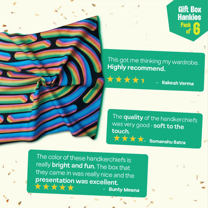 Say Cheese! Unisex Hankies, 100% Organic Cotton, Gift Box of 6