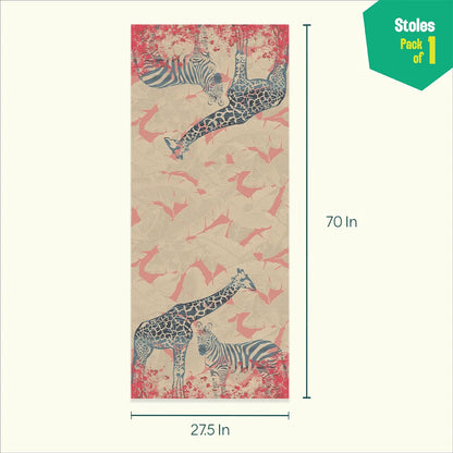 Jungle Book! Women's Stole, 100% Organic Cotton, Pack of 1