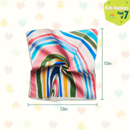 Crafty Games! Unisex Kid's Hankies, 100% Organic Cotton, Pack of 7