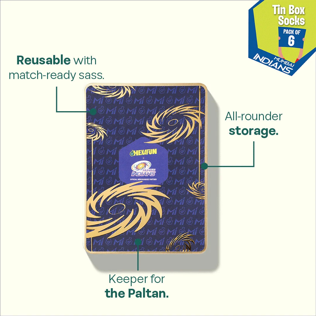 One Family! Tin Gift Box, Unisex Sports Socks, 100% Bamboo & Terry Made, Box of 6