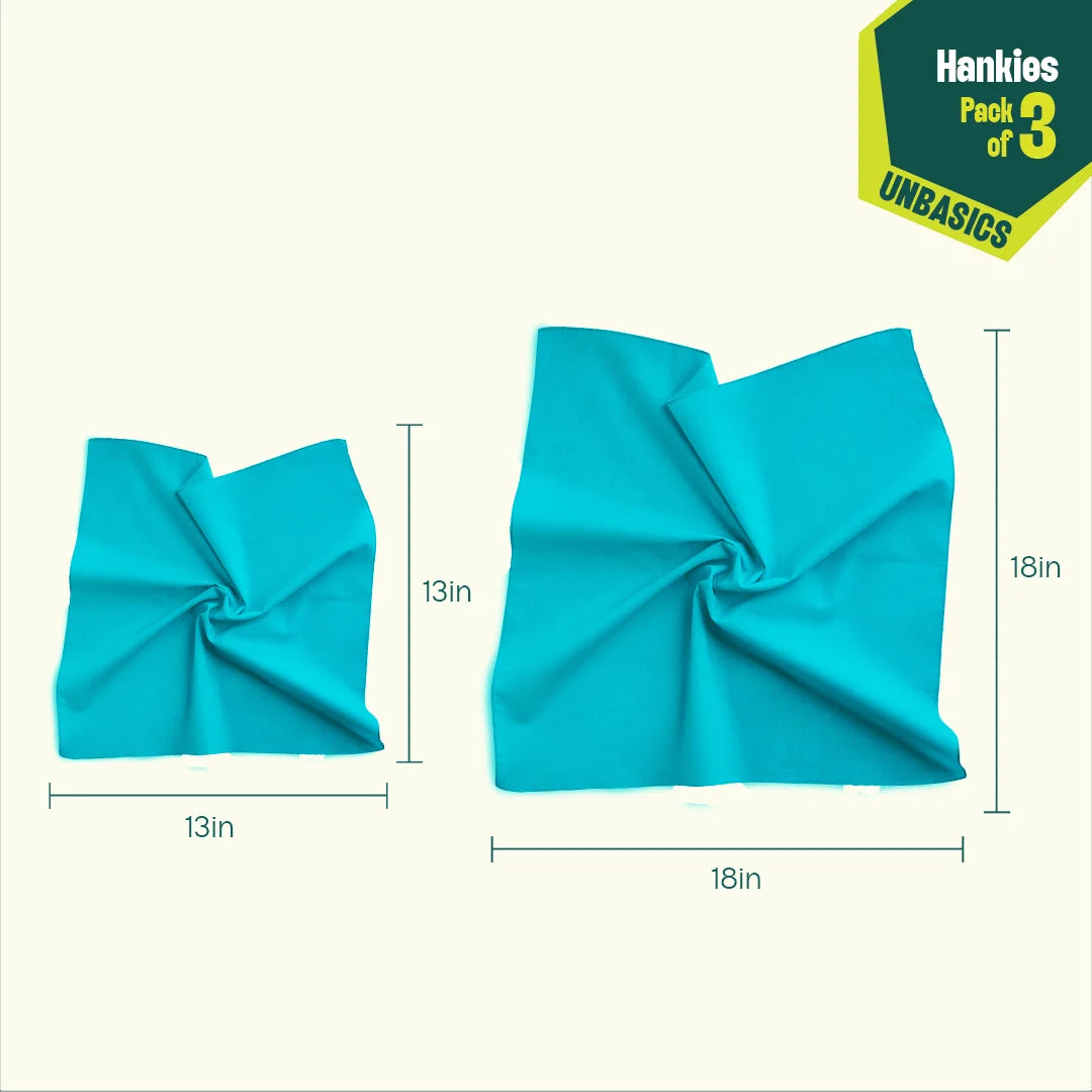 Sundowner! Unisex Hankies, 100% Organic Cotton, Pack of 3