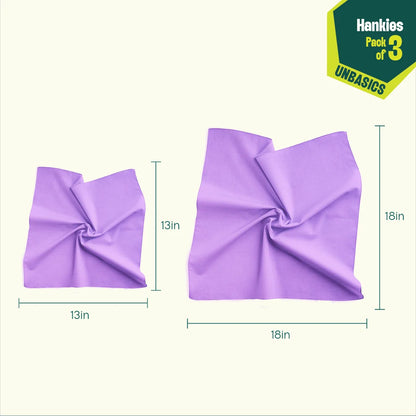 Drunch! Unisex Hankies, 100% Organic Cotton, Pack of 3