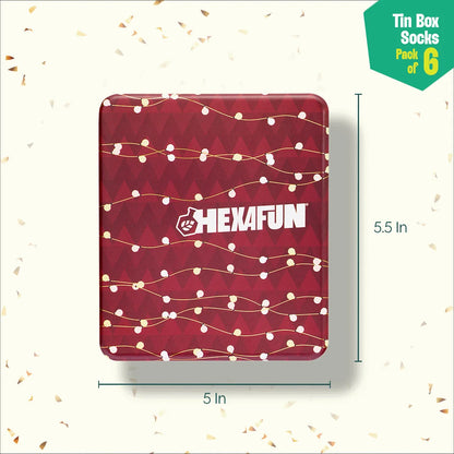 Sparklin' Hot! Tin Gift Box, Unisex Ankle Length, 100% Organic Cotton, Box Of 06