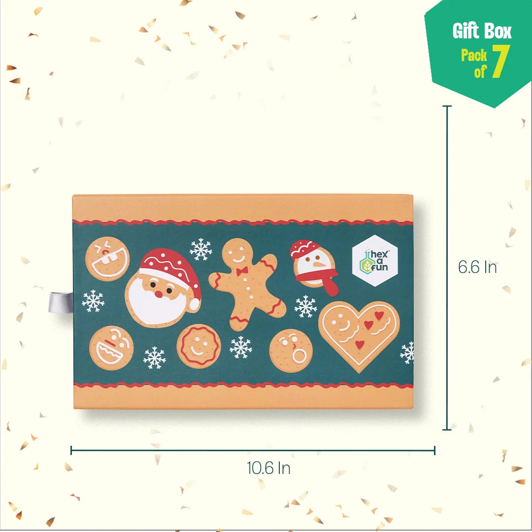 Ginger Goodies! Unisex Hankies, 100% Organic Cotton, Gift Box of 7