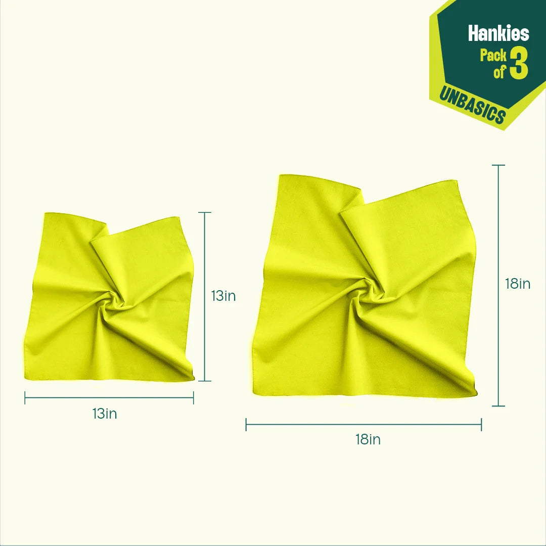 Candy Land! Unisex Hankies, 100% Organic Cotton, Pack of 3