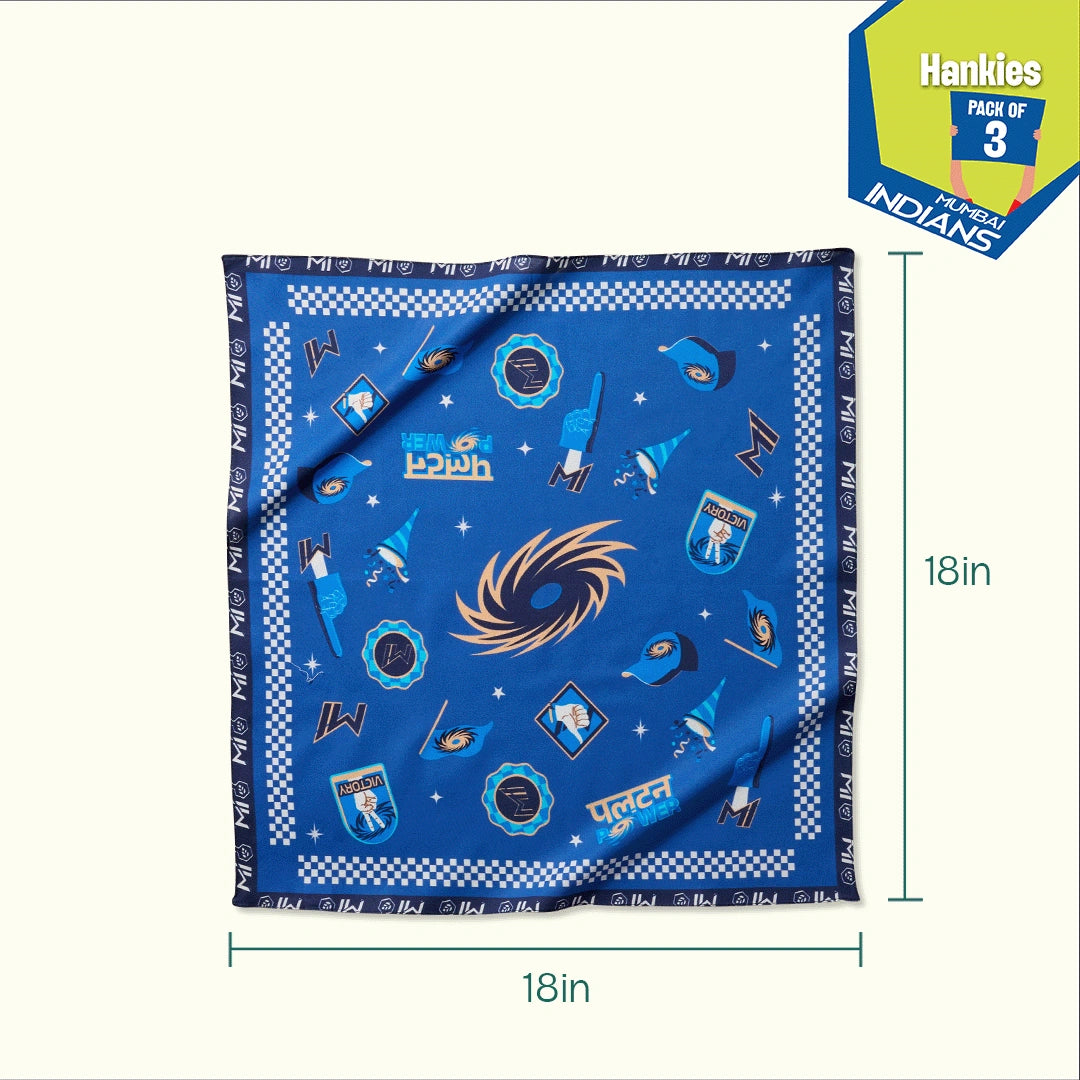 MI Paglu! 100% Organic Cotton, Unisex Hankies, Pack of 3