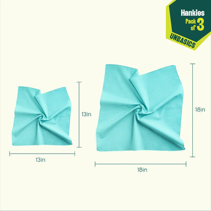 Bubblegum! Unisex Hankies, 100% Organic Cotton, Pack of 3