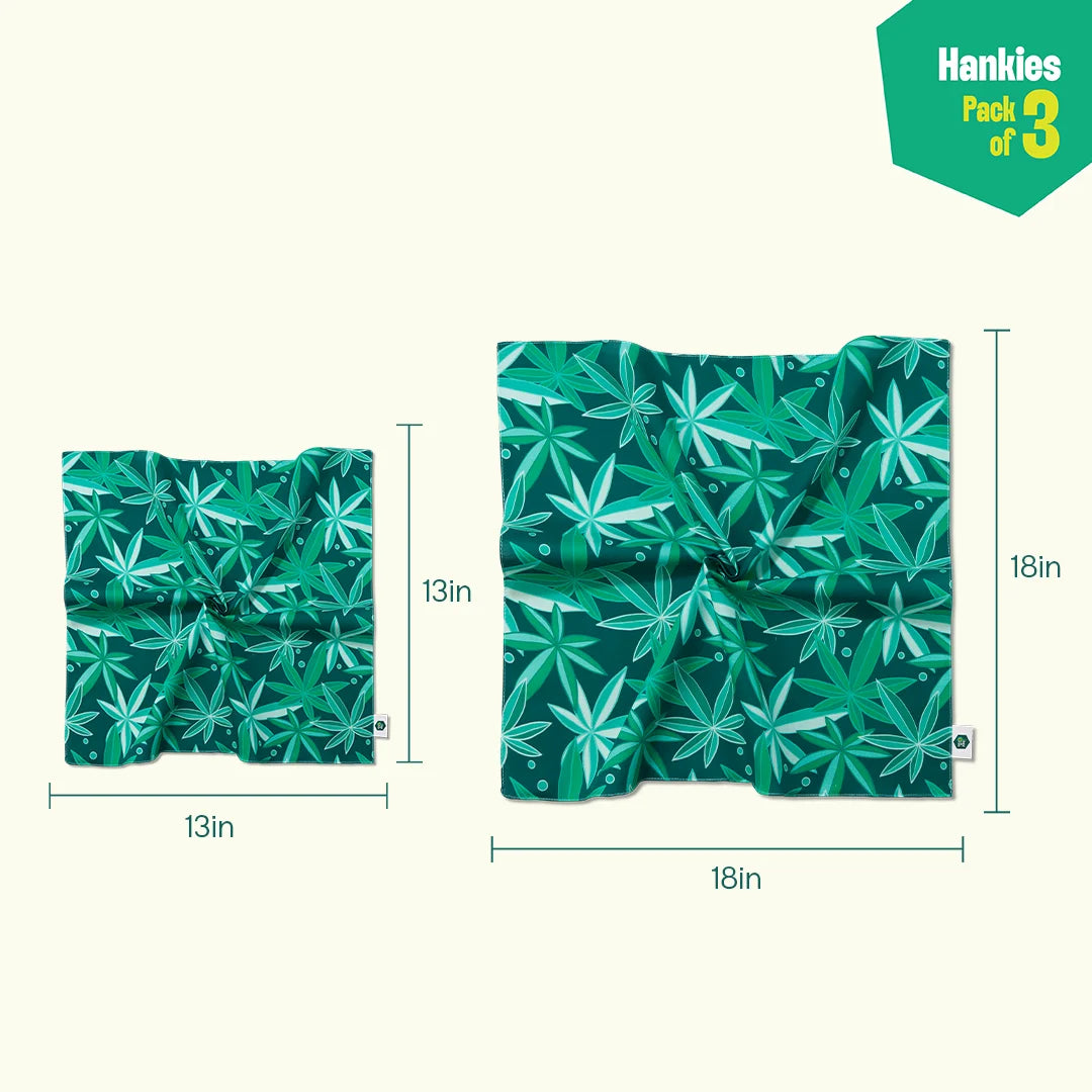 Smoking Hot! Unisex Hankies, 100% Organic Cotton, Pack of 3