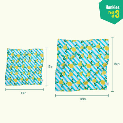 SOML! Summer Of My Life! Unisex Hankies, 100% Organic Cotton, Pack of 3