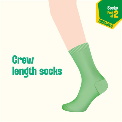 Samba Spirit! Unisex Socks, 100% Organic Cotton, Crew Length, Pack of 2