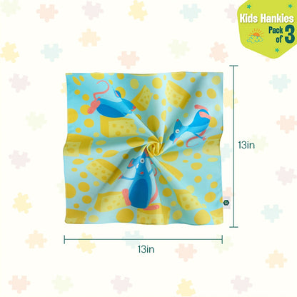 Playstation! Unisex Kid's Hankies, 100% Organic Cotton, Pack of 3