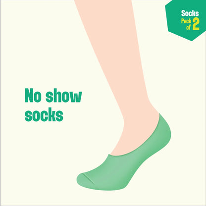 SOP! Style On Point! Unisex Socks, 100% Organic Cotton, No Show, Pack of 2