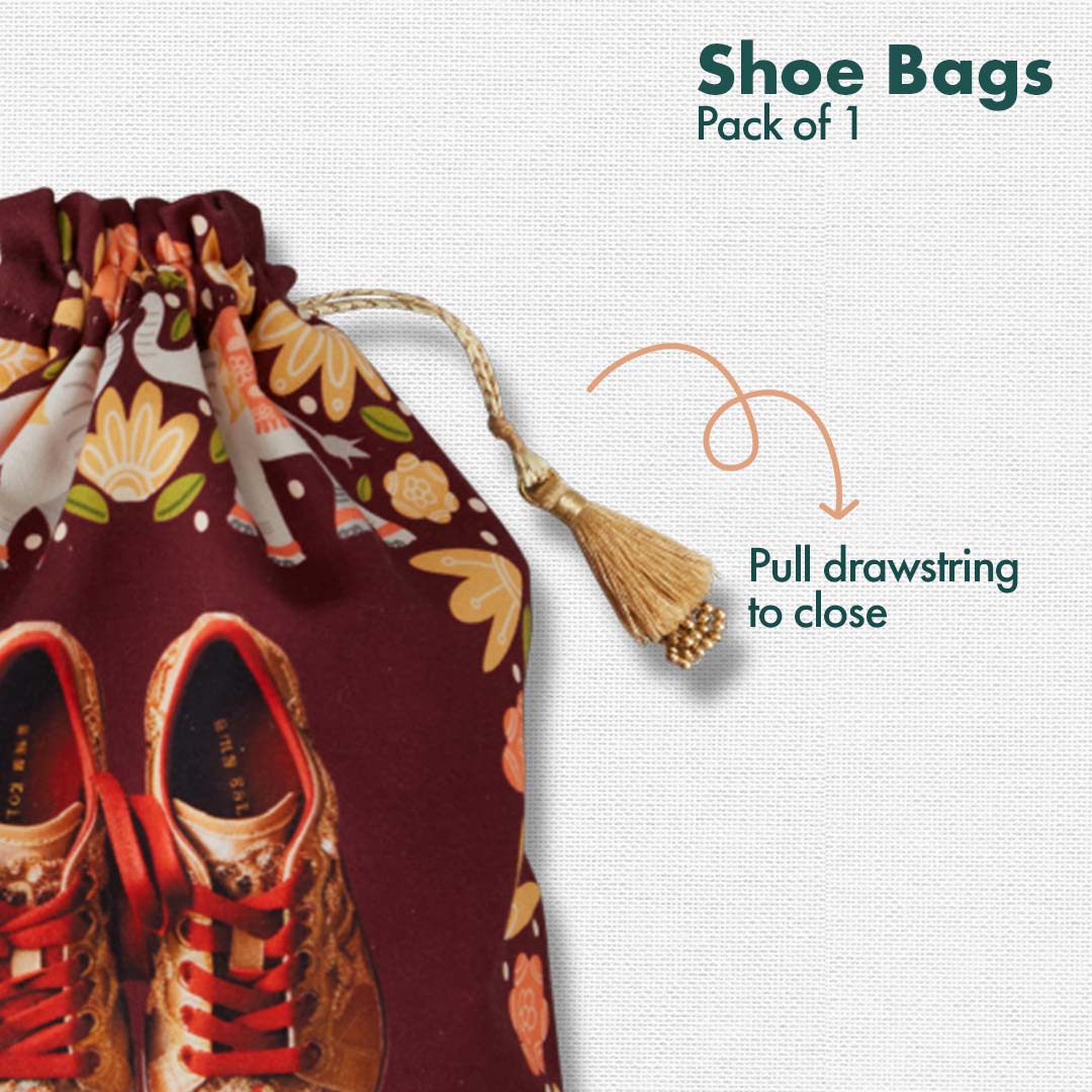 Cotton shoe bags for travel on sale