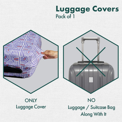 Travel Tango! Luggage Cover, 100% Organic Cotton Lycra, Medium Size, Pack of 1