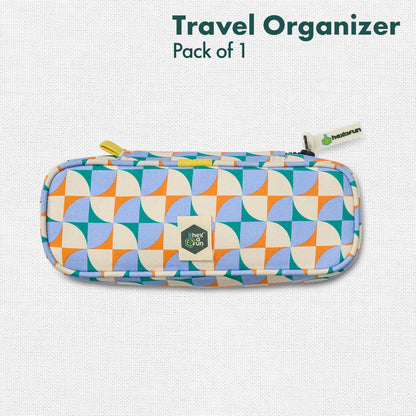 Retro Pixel, Travel Organizer, 100% Organic Cotton, Medium Size, Pack of 1