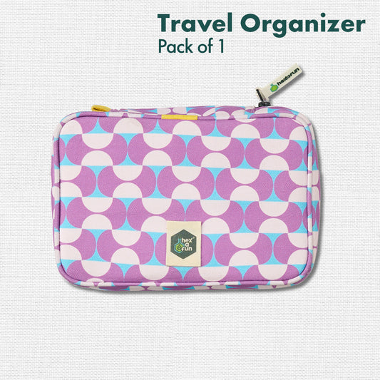 Retro, Travel Organizer, 100% Organic Cotton, Large Size, Pack of 1