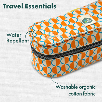 Tangy! Travel Essentials, 100% Sustainable Fabric, Pack of 7 + Free Travel Organizer, Medium Size