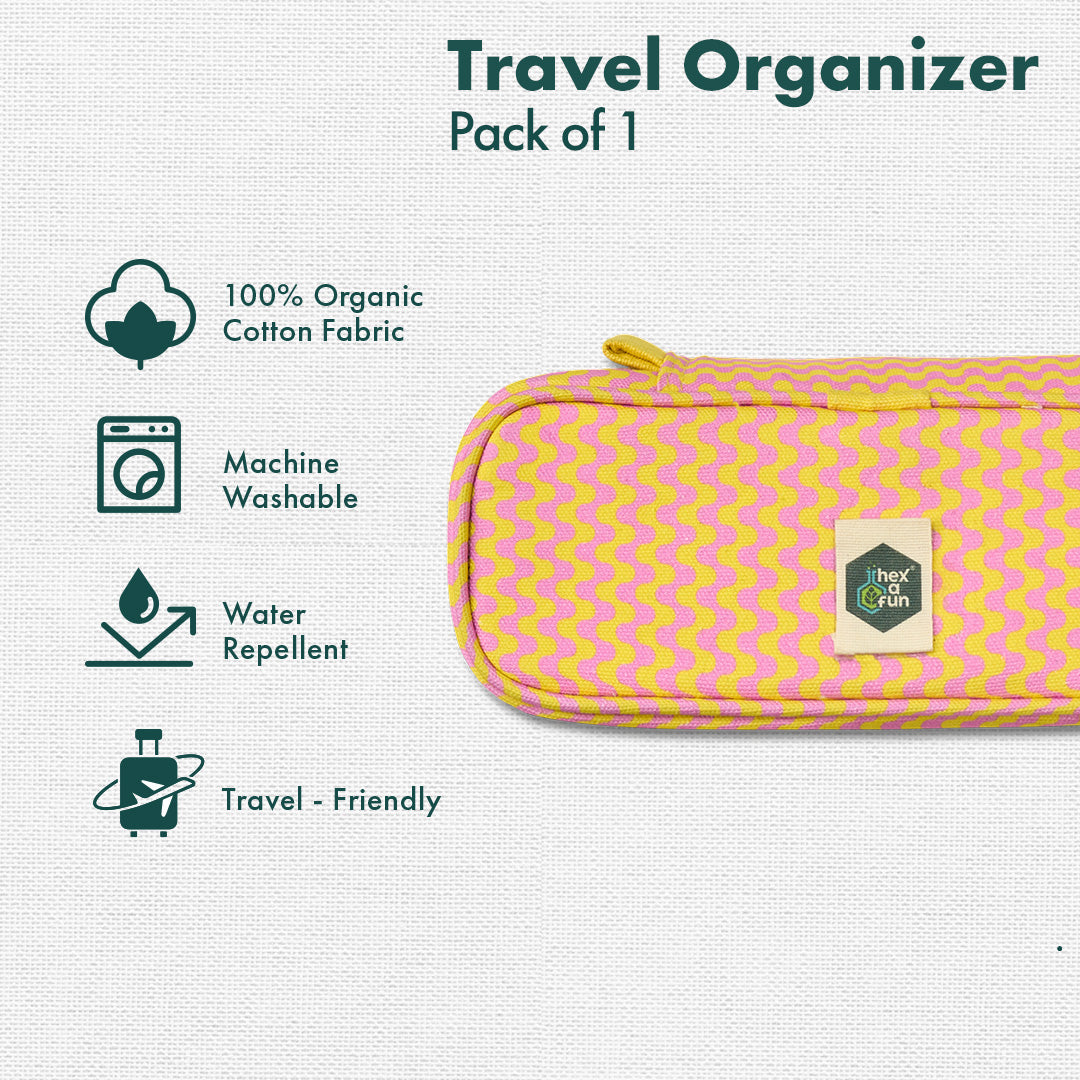 Trippy, Travel Organizer, 100% Organic Cotton, Medium Size, Pack of 1