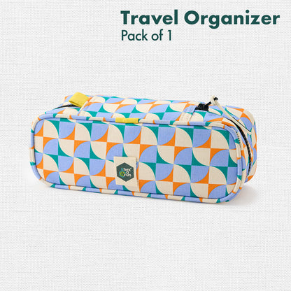 Retro Pixel, Travel Organizer, 100% Organic Cotton, Medium Size, Pack of 1