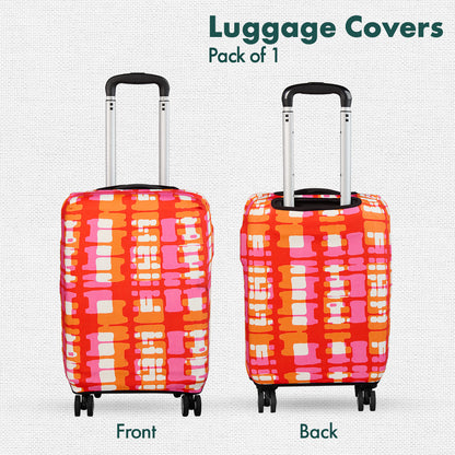 Abstract Mania! Luggage Cover, 100% Organic Cotton Lycra, Large Size, Pack of 1